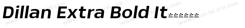 Dillan Extra Bold It字体转换